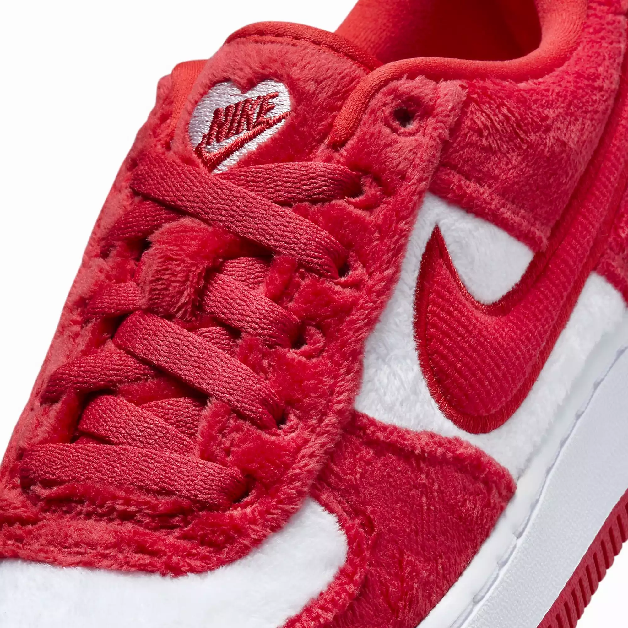 AIR FORCE 1 (GS) 'FIRE RED/LT CRIMSON-WHITE-PINK FOAM'