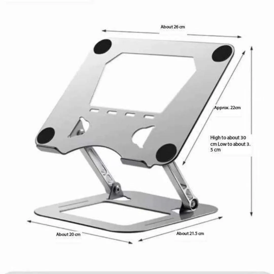 All-alloy Steel Rock Solid - Foldable Laptop Stand.