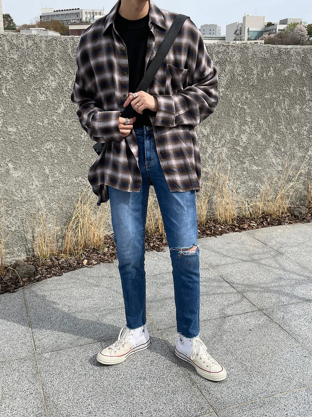 ASCLO  |Glen Patterns Other Plaid Patterns Unisex Street Style