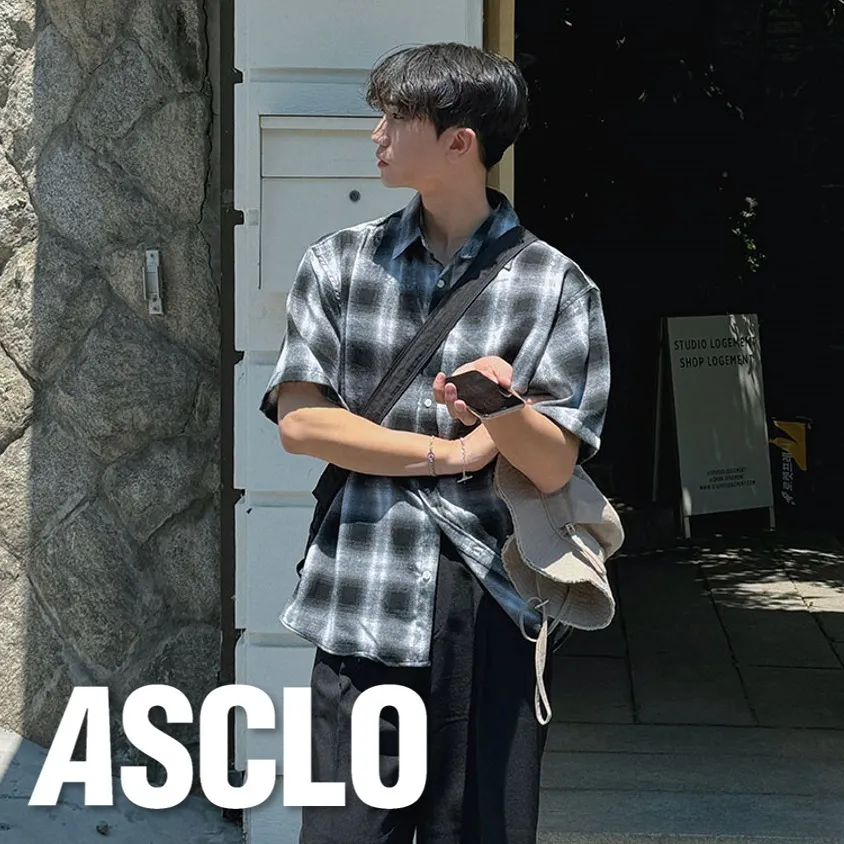 ASCLO  |Other Plaid Patterns Unisex Street Style Cotton