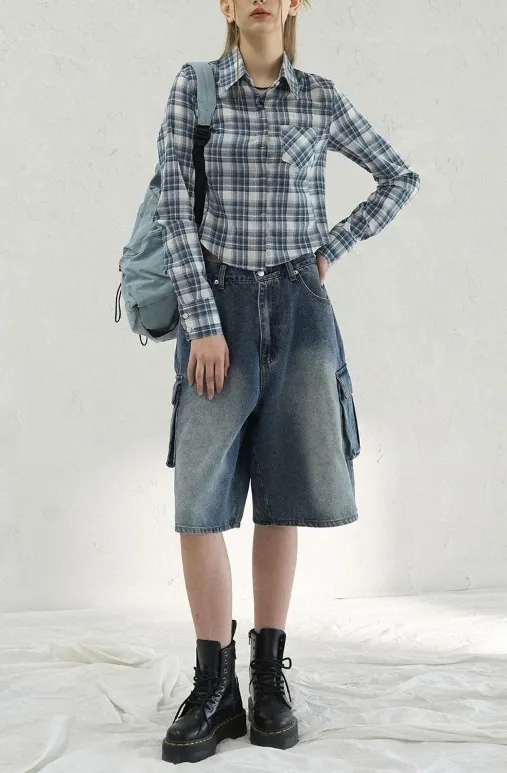 AVANDRESS  |Other Plaid Patterns Casual Style Street Style Long Sleeves