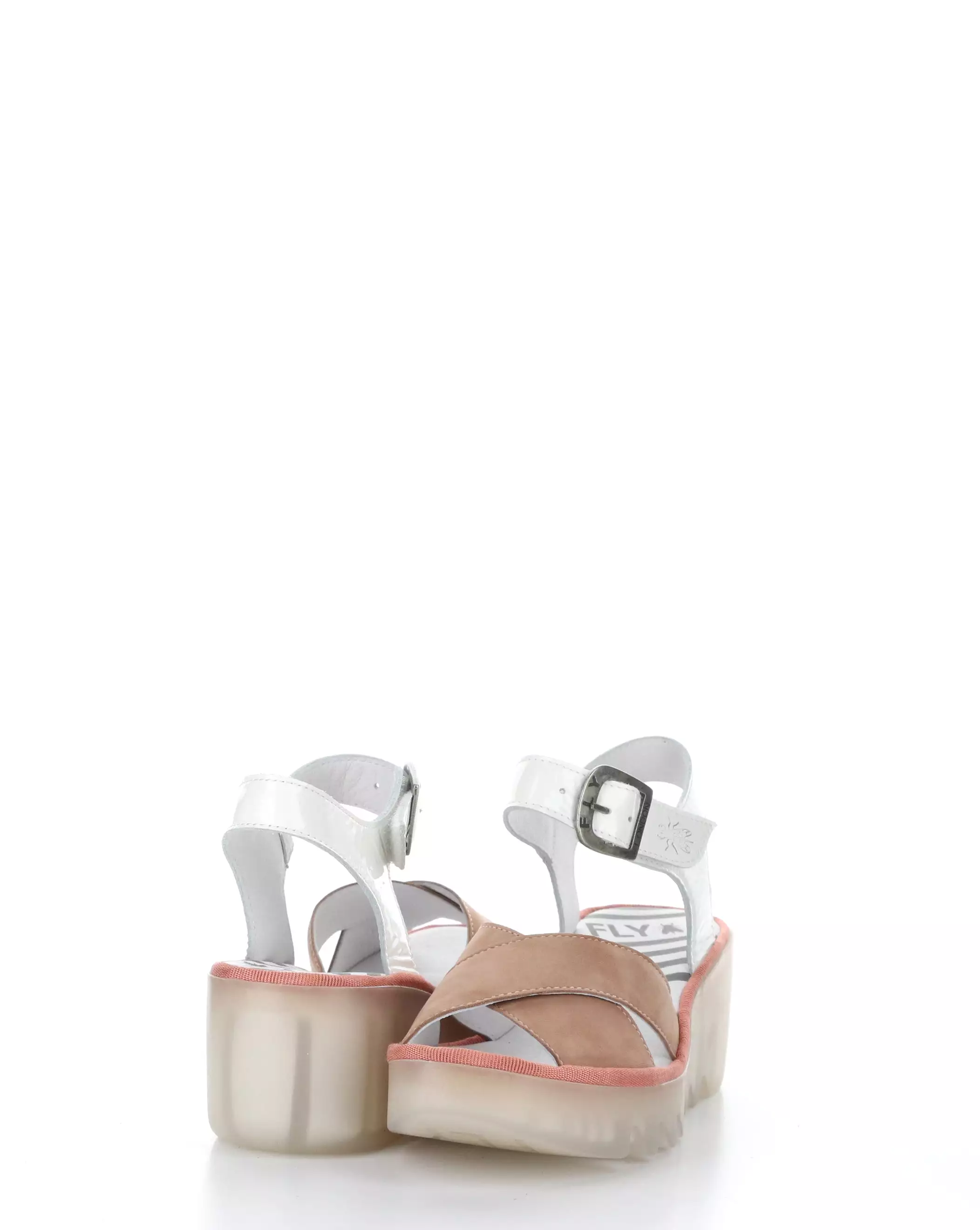 BACE411FLY 001 PINK/OFF WHITE Round toe Sandals