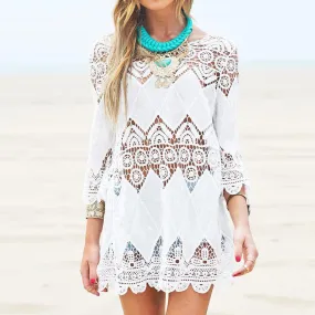 Bali Dreams White Swim Cover Up