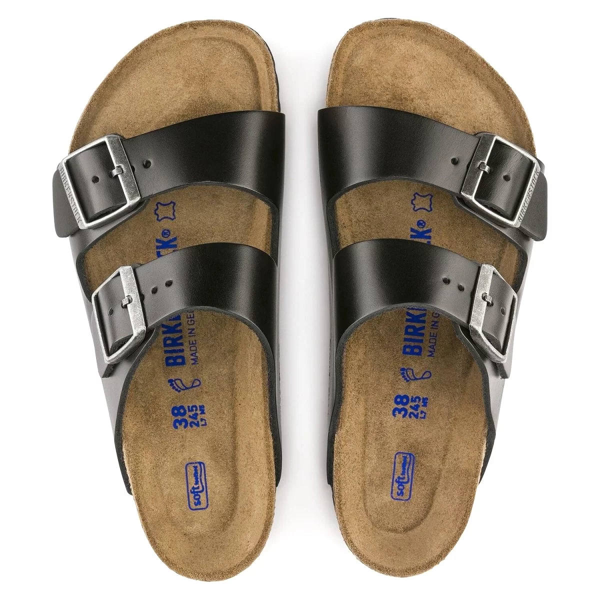 Birkenstock Arizona Soft Footbed - Black Amalfi Leather