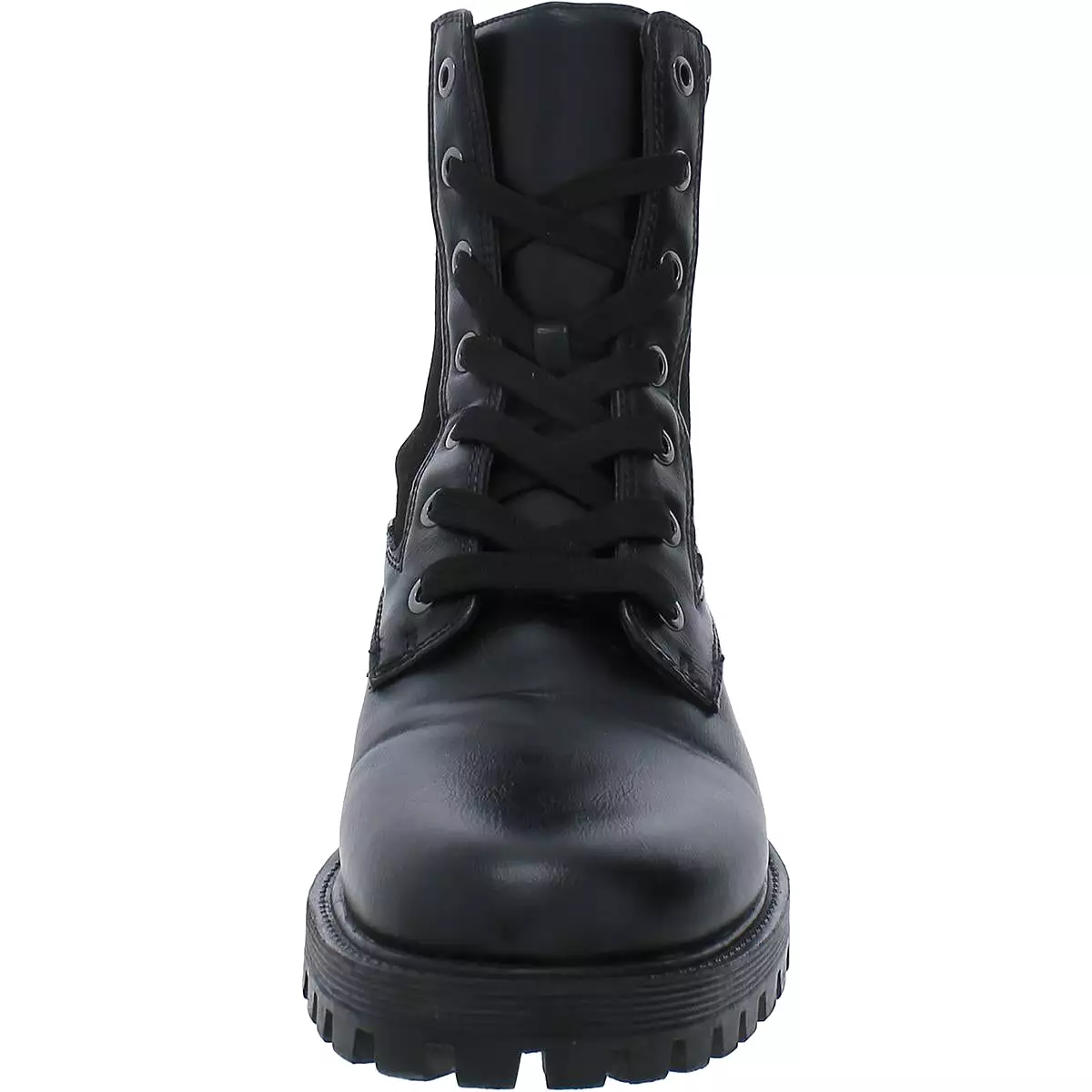 Calvin Klein Womens Galica Faux Leather Ankle Combat & Lace-Up Boots