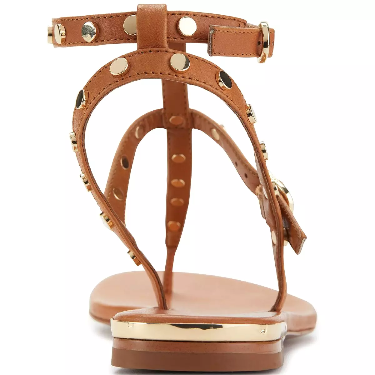 DKNY Womens Leather Ankle Strap Thong Sandals