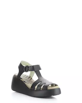 DUMA955FLY 000 BLACK Round Toe Sandals