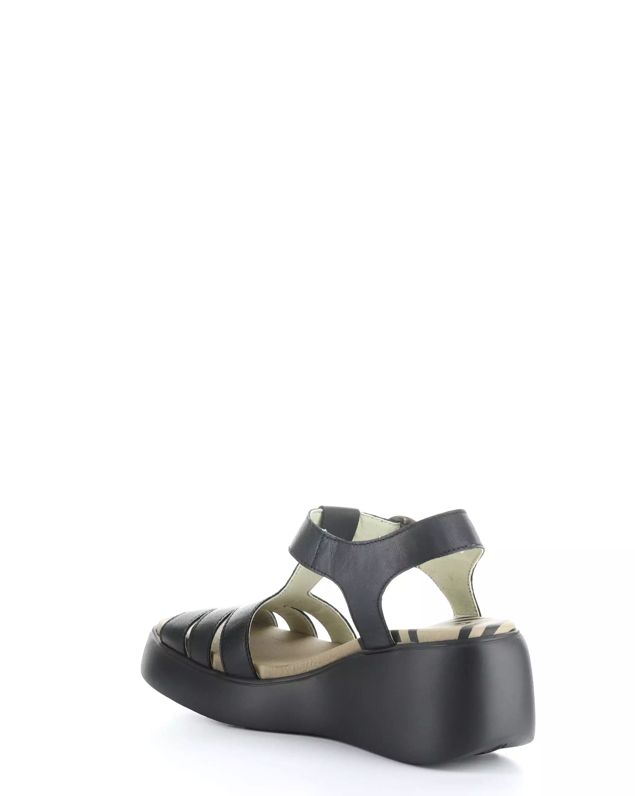 DUMA955FLY 000 BLACK Round Toe Sandals