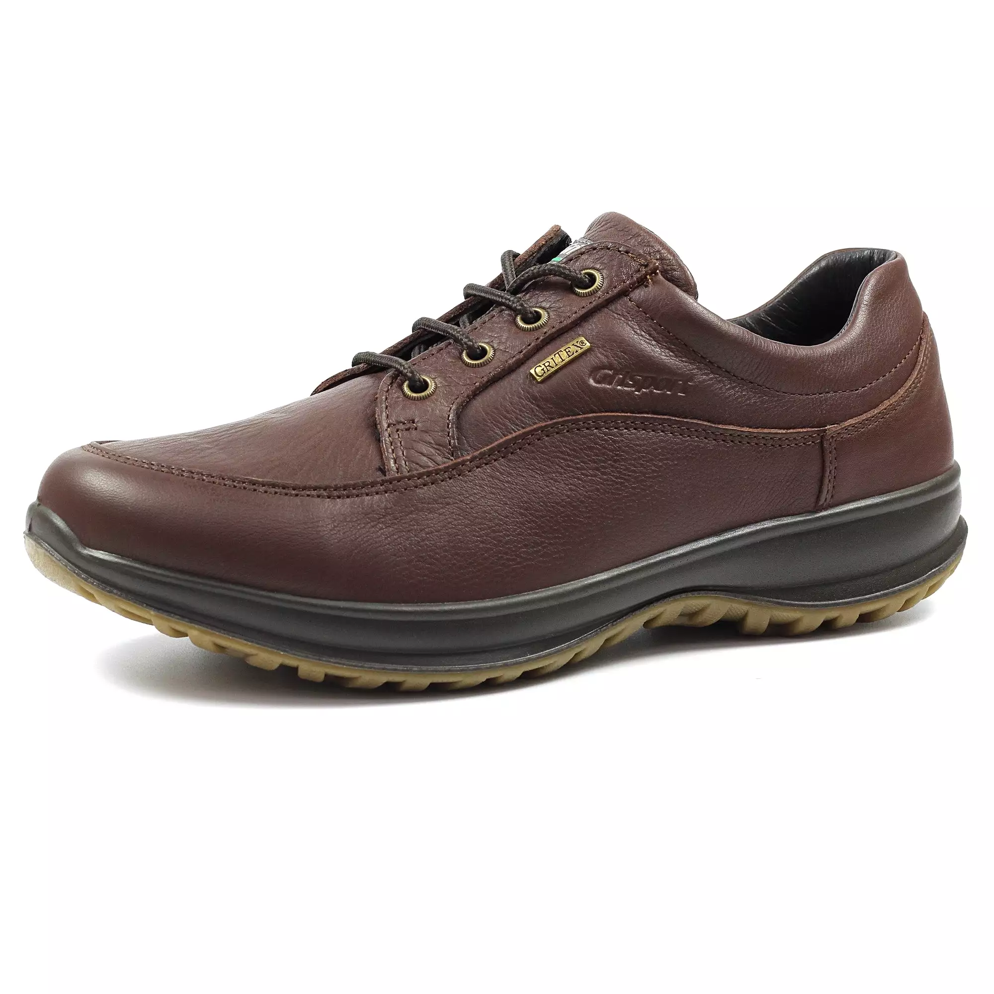 Grisport Livingston Brown Shoes Leather Walking Shoe Water Resistant Comfort