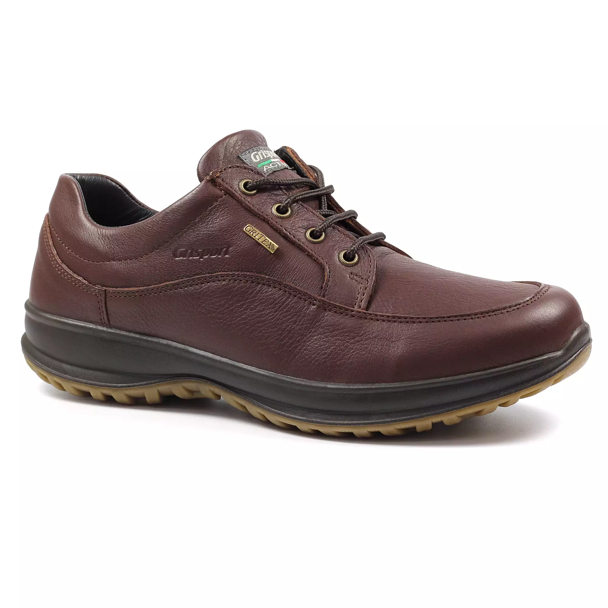 Grisport Livingston Brown Shoes Leather Walking Shoe Water Resistant Comfort