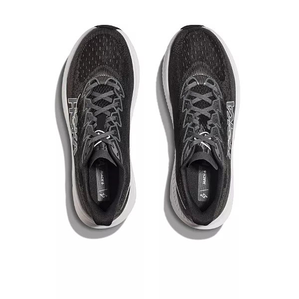 HOKA Men's Mach 6 (Medium Width) Black/White