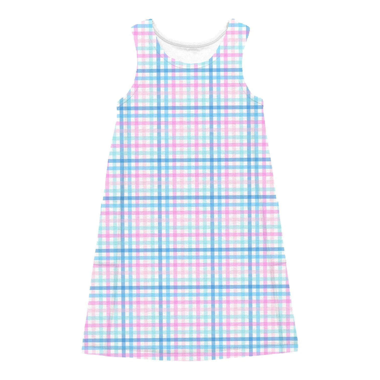 Izzy Tennis Dress With Shorts - Plaid Blue Sky