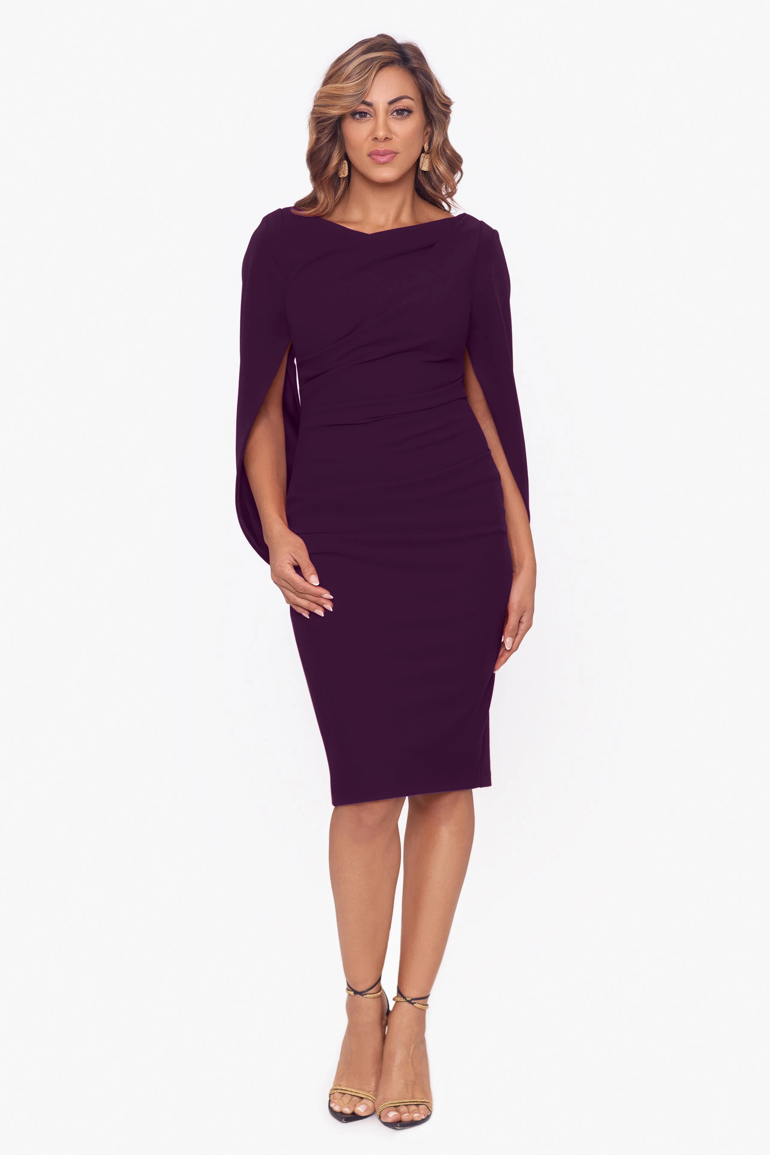 Jordan Short Scuba Crape Draped Back Dress