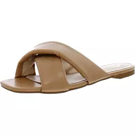 Journee Collection Womens Faux Leather Slip-on Slide Sandals