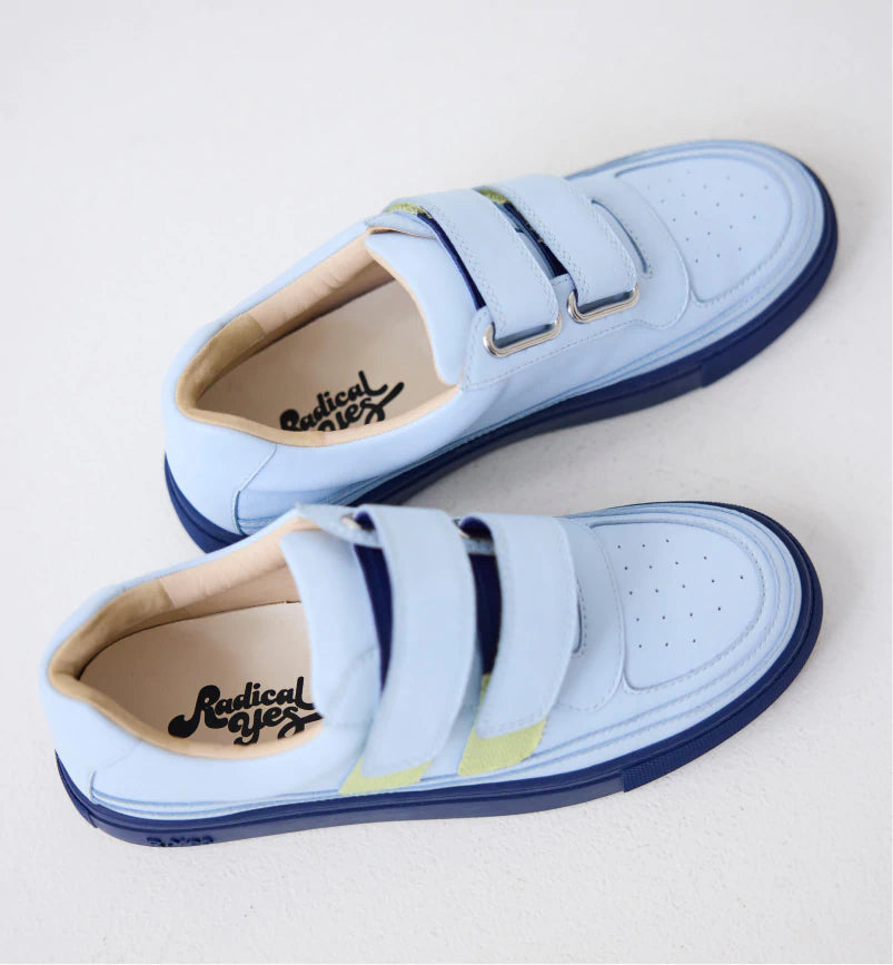 Journey 3.0 Leather Velcro Trainer | Ice Blue