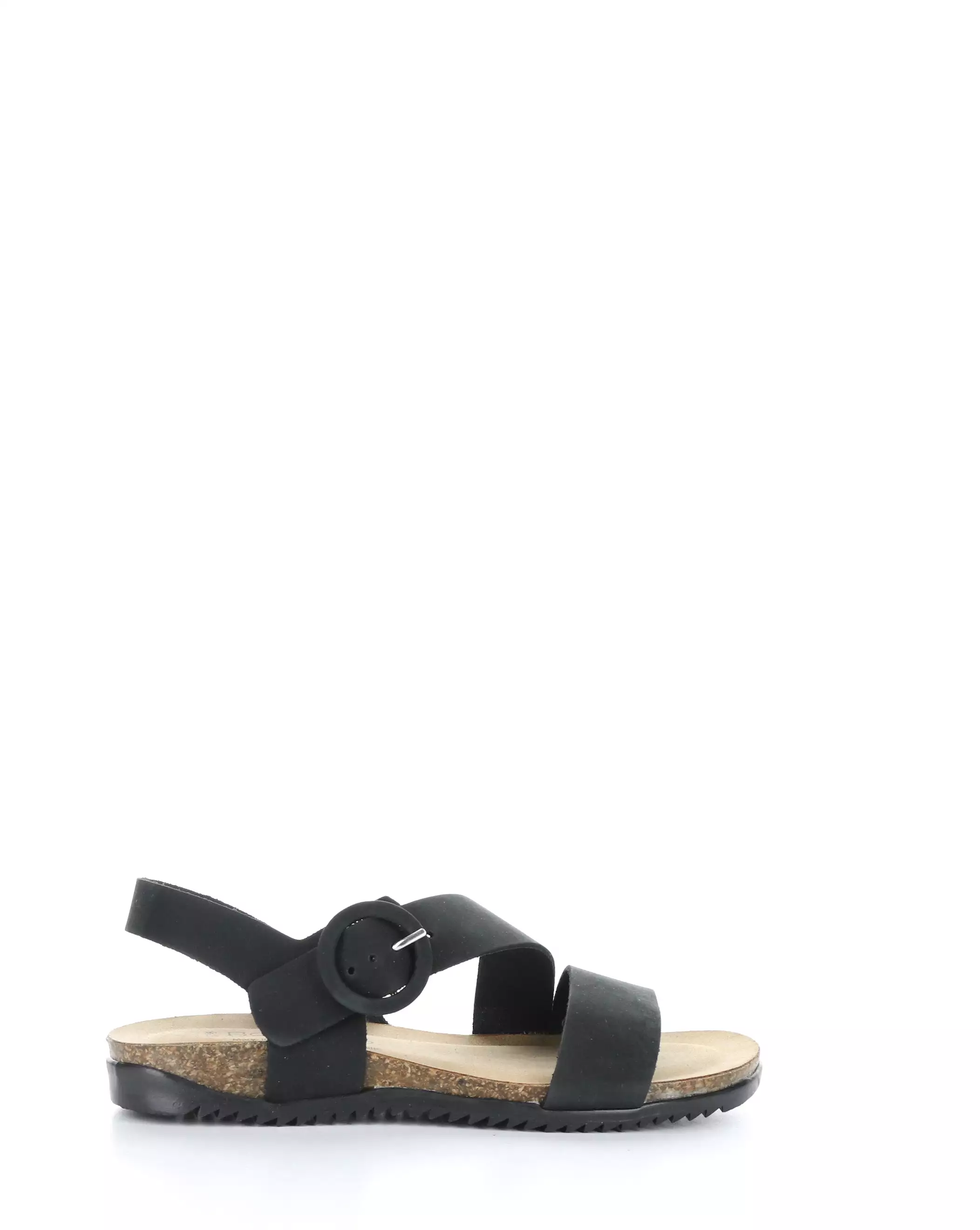 LAVIS BLACK Round toe Sandals