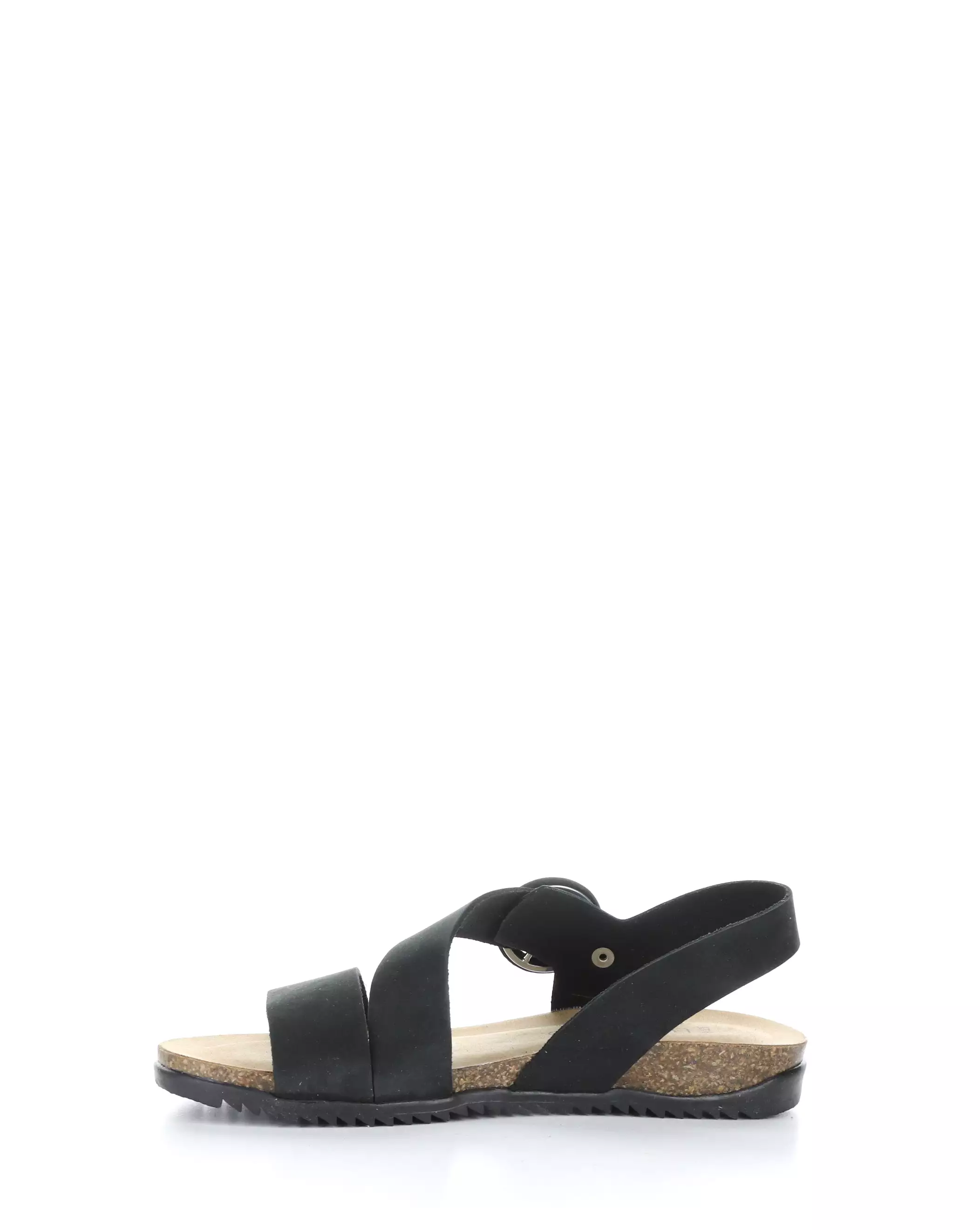 LAVIS BLACK Round toe Sandals