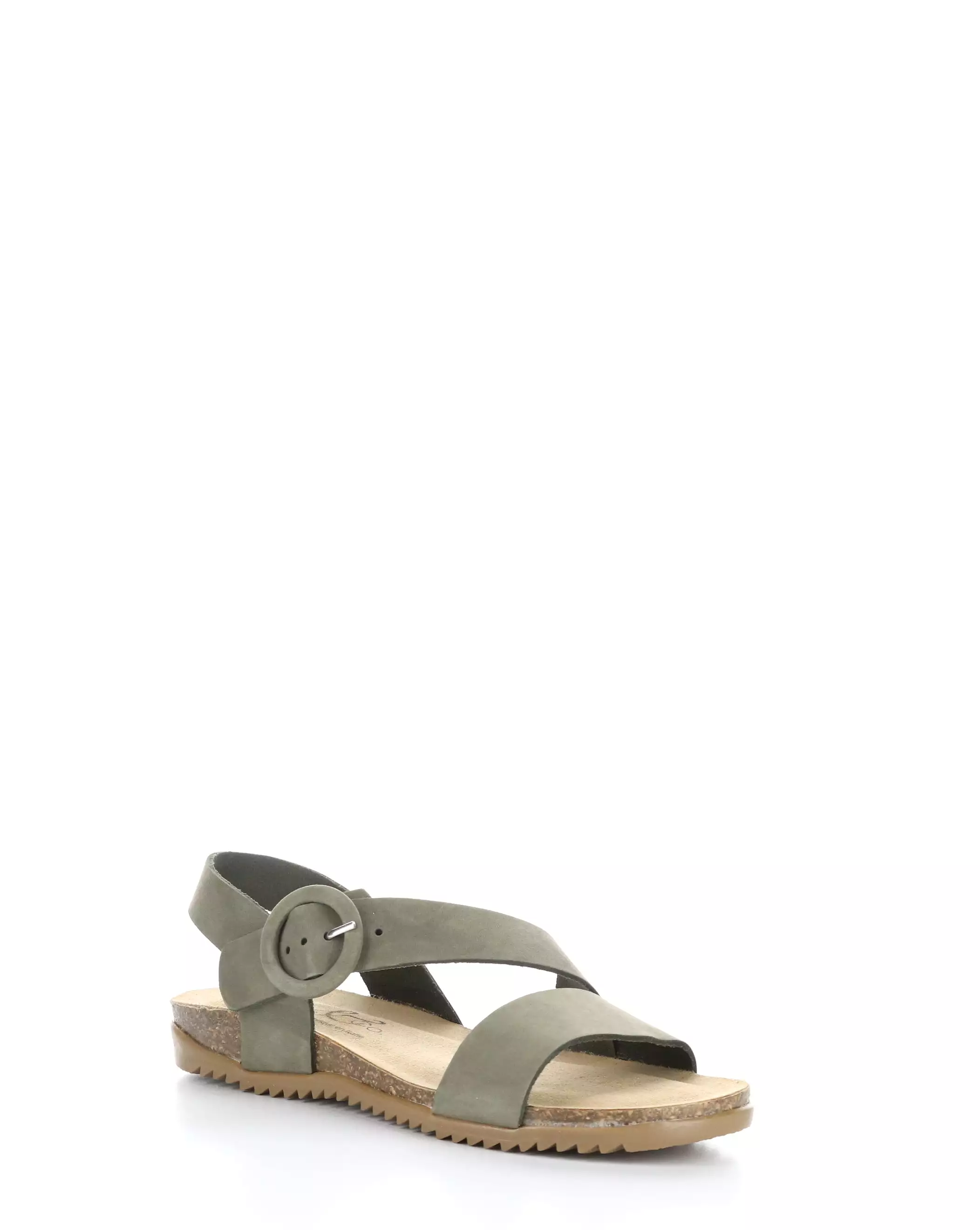 LAVIS FOREST GREEN Round toe Sandals