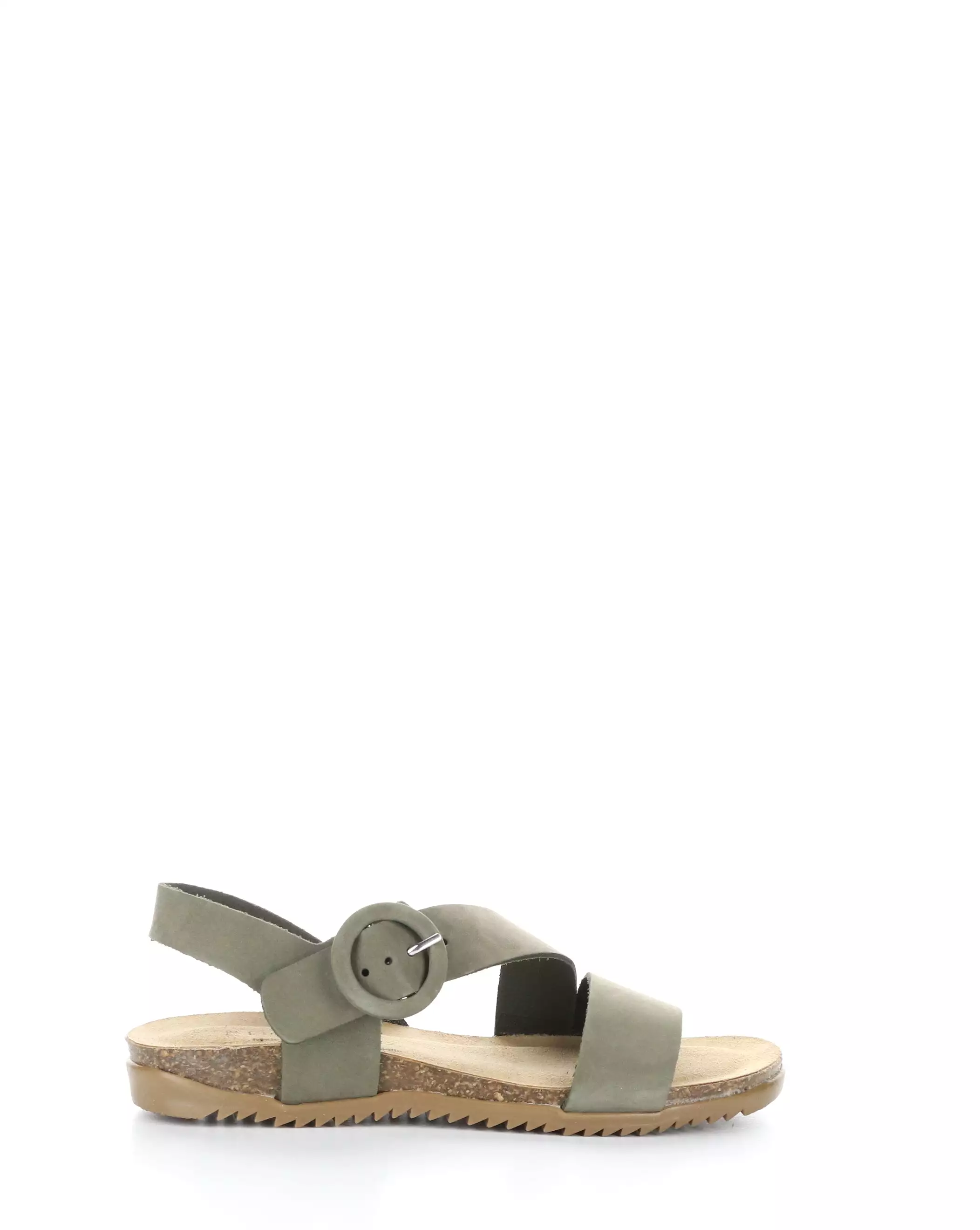 LAVIS FOREST GREEN Round toe Sandals