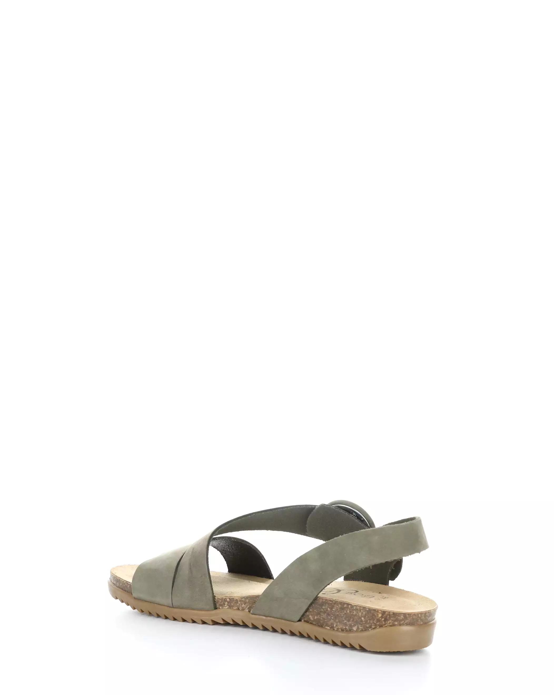 LAVIS FOREST GREEN Round toe Sandals