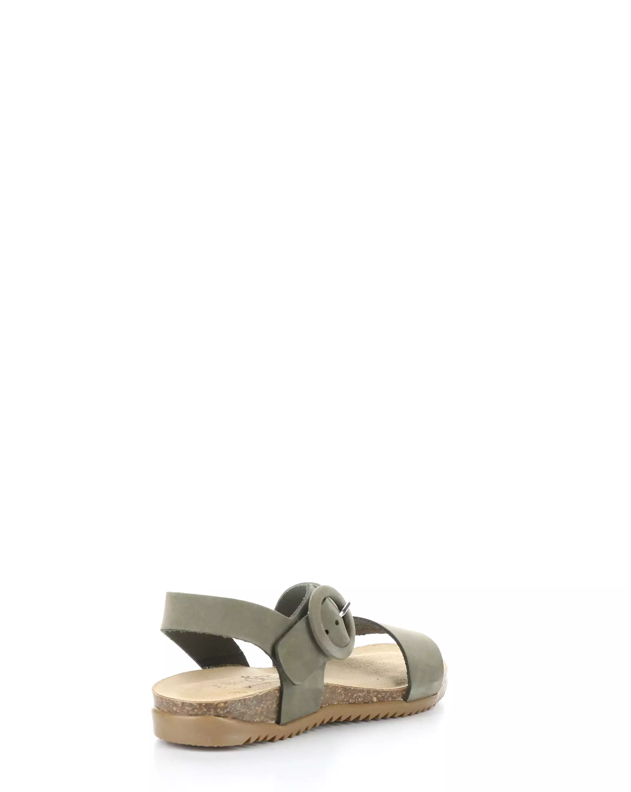 LAVIS FOREST GREEN Round toe Sandals