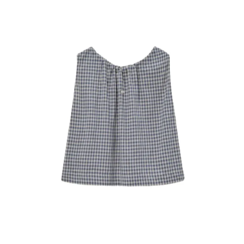 LENINA  |Other Plaid Patterns Casual Style Sleeveless Cotton