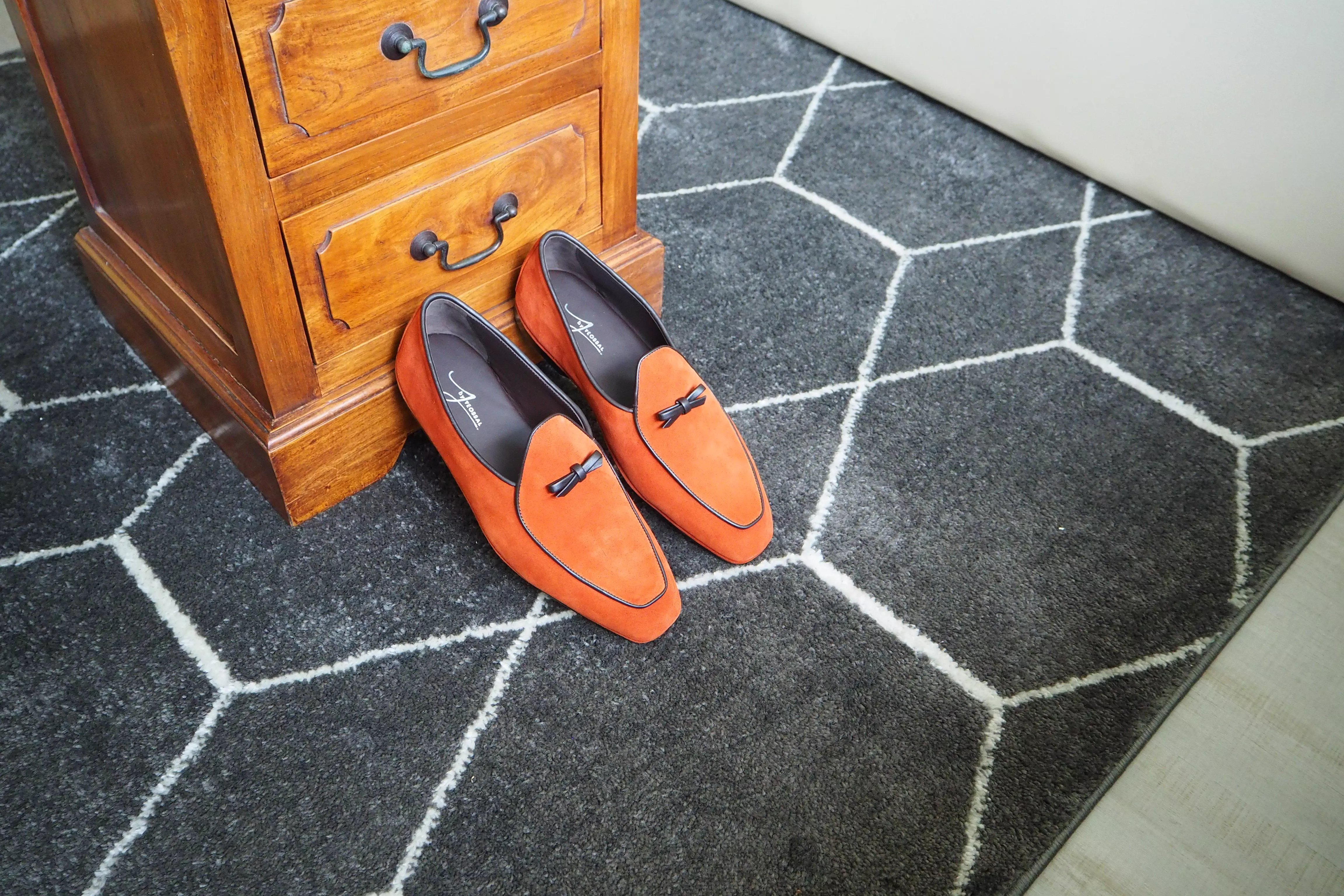 Leonie Suede Loafer With Tie