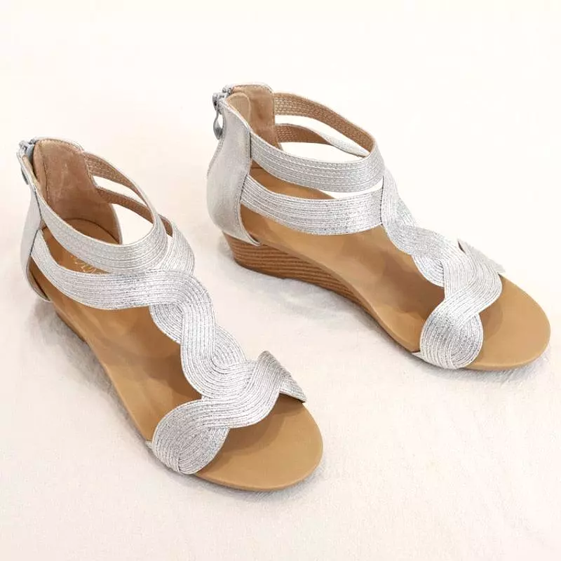 Low Heel Wedge Sandal Shoes