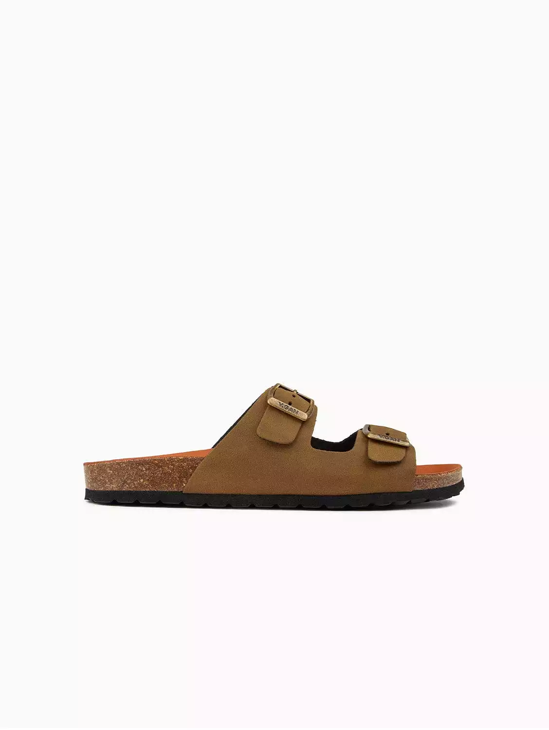 Mango Men's Vegan Footbed Sandals | Soft Brown