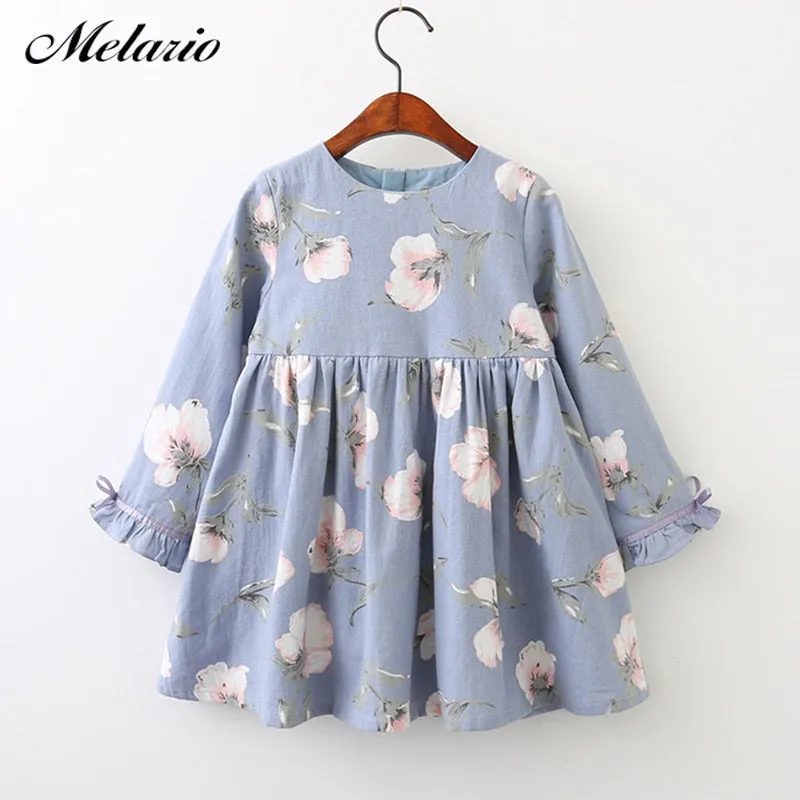 Melario Girls Dresses 2019 Fashion Kids Girls Dress cartoon Long sleeve princess dress fashion kids dresses children's clothing