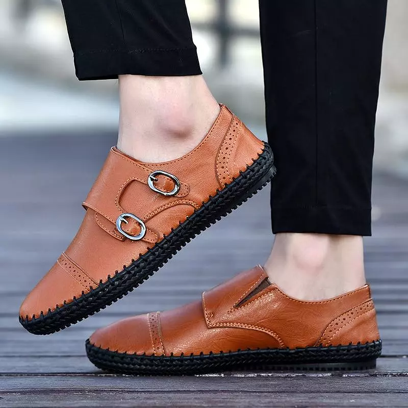 Men Breathable Leather Loafers