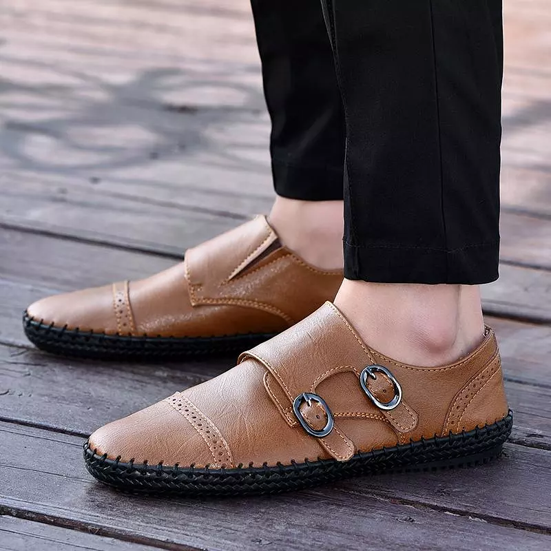 Men Breathable Leather Loafers