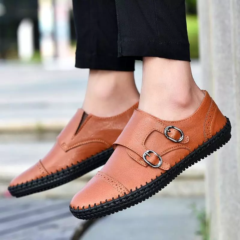 Men Breathable Leather Loafers