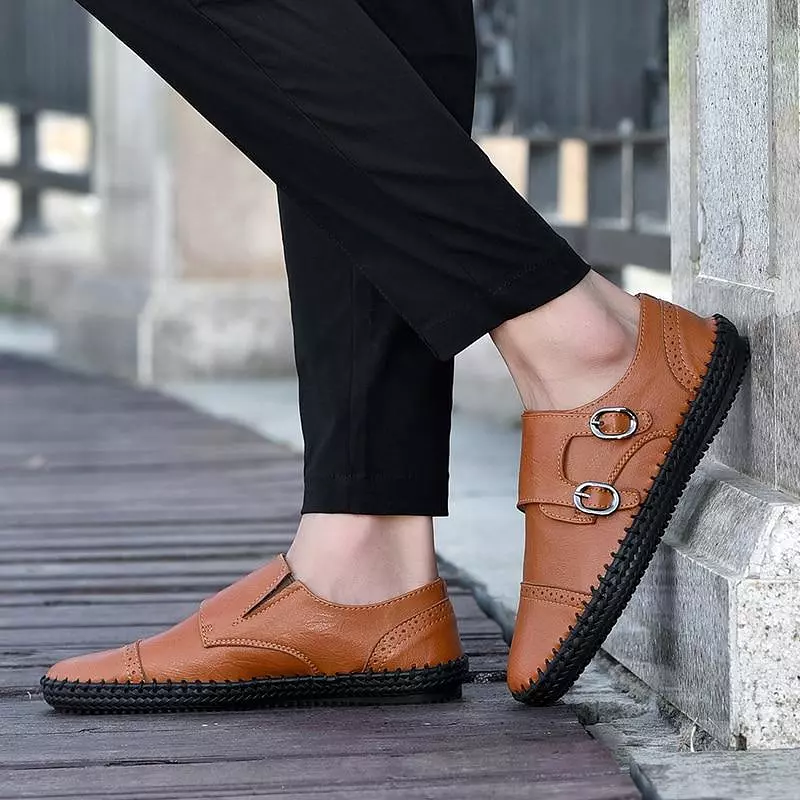 Men Breathable Leather Loafers