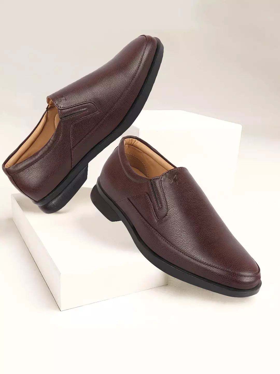 Men Brown Formal Outdoor Office Slip On Shoes