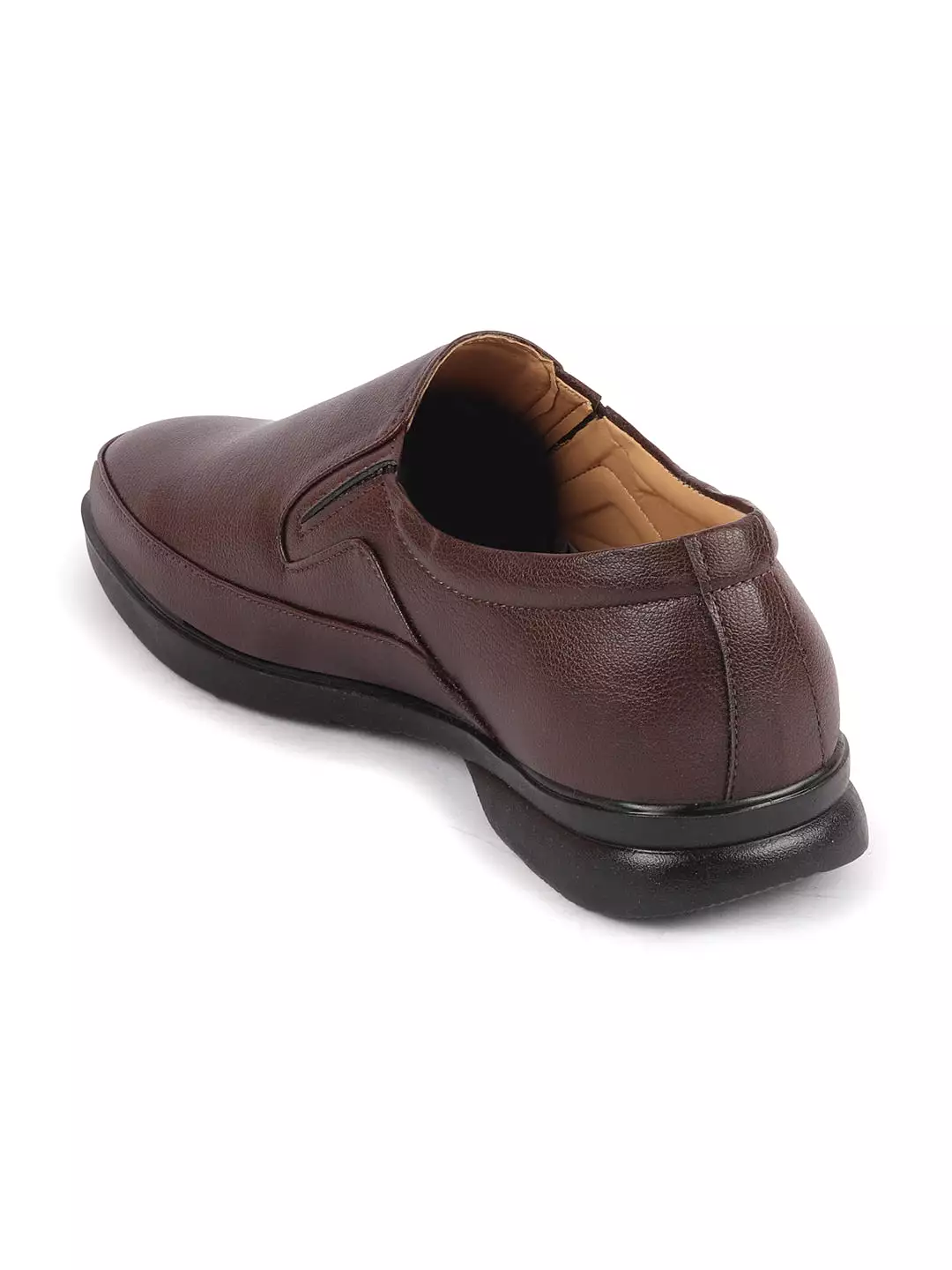 Men Brown Formal Outdoor Office Slip On Shoes