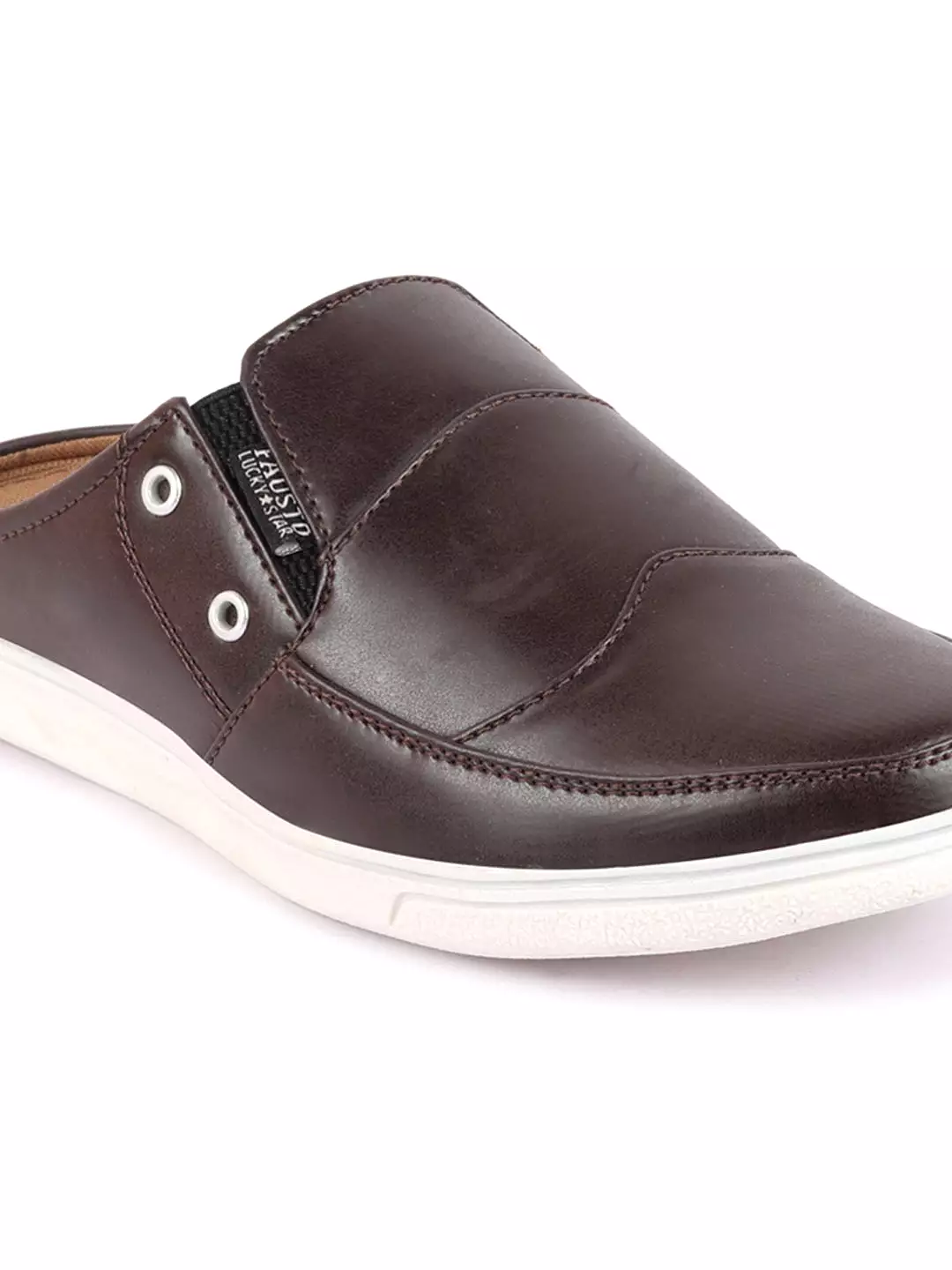 Men Coffee Casual Back Open Classic Slip On Shoes