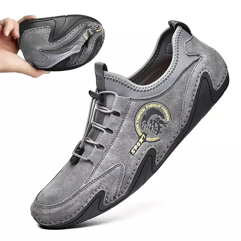 Men Loafers Leather Casual Shoes Comfortable Breathable Outdoor Jogging Running Shoes