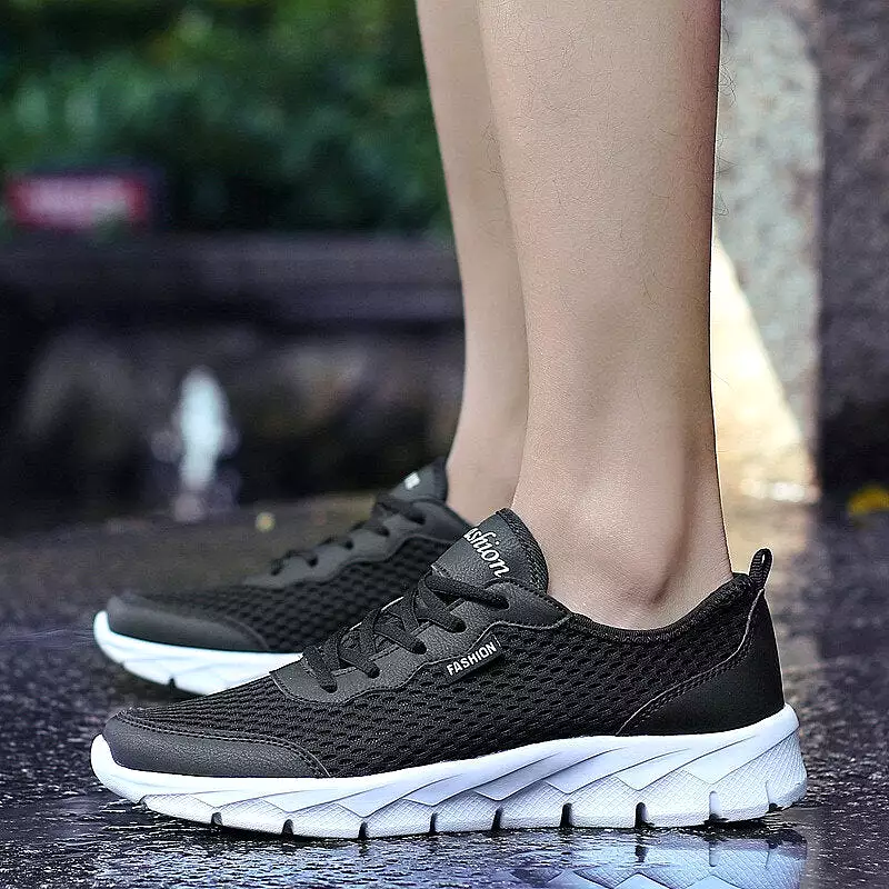 Men Mesh Breathable Running Shoes Sneakers Quick Drying Ultralight Sneakers Sports Shoes