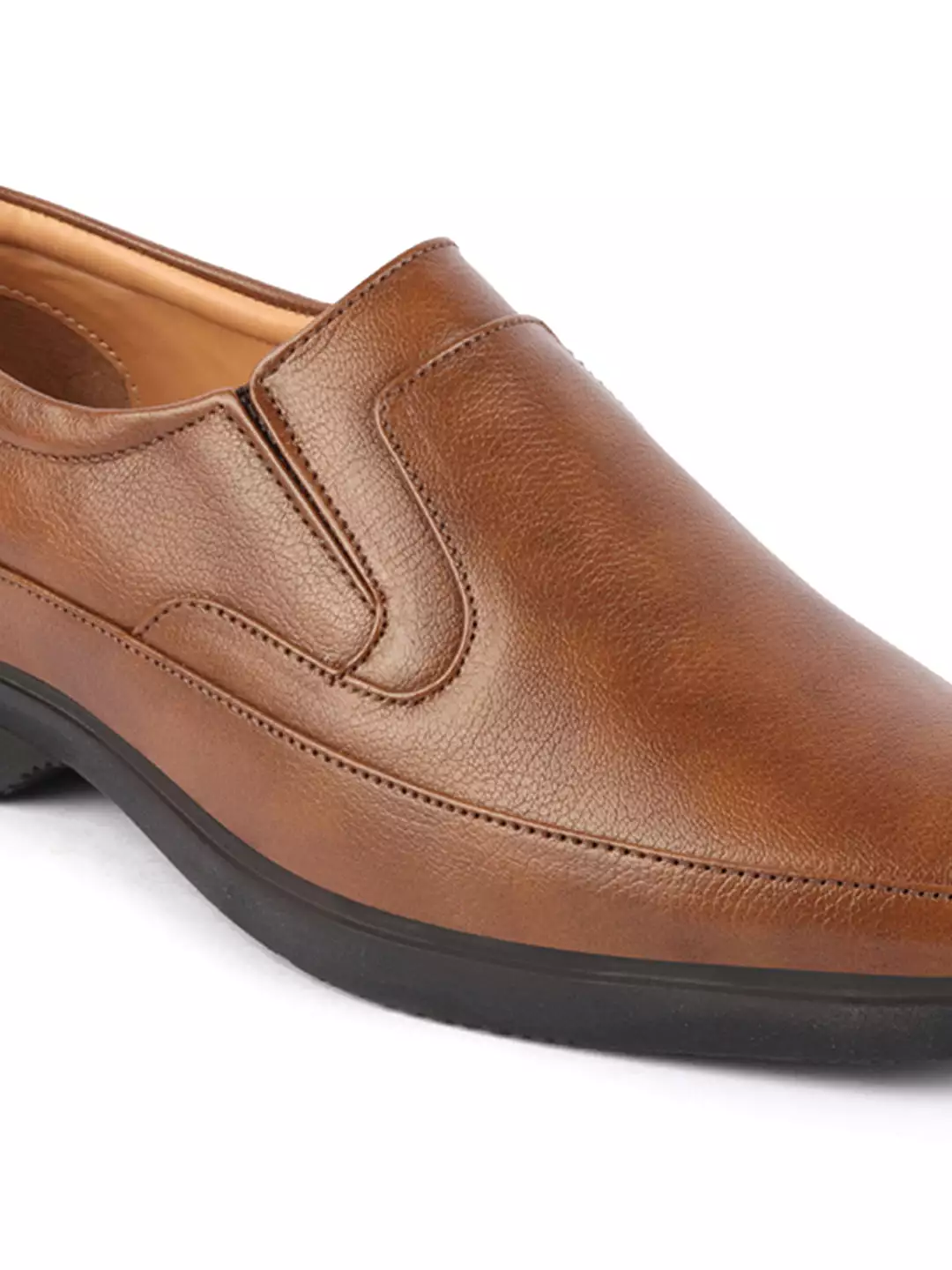 Men Tan Formal Office Meetings All Day Long Outdoor Slip On Shoes