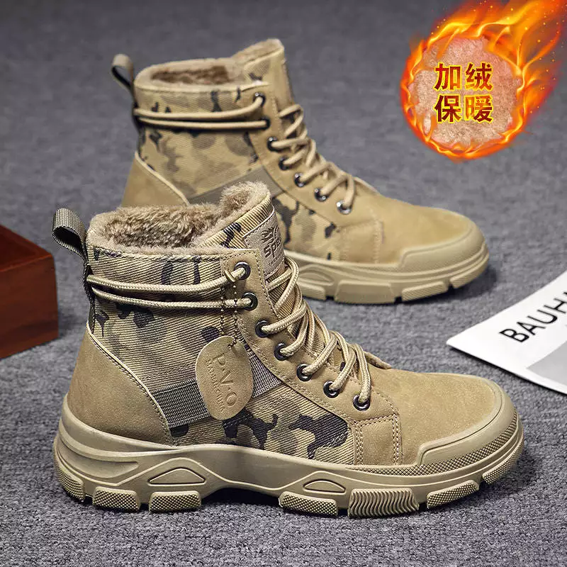 Men's work shoes spring breathable short boots