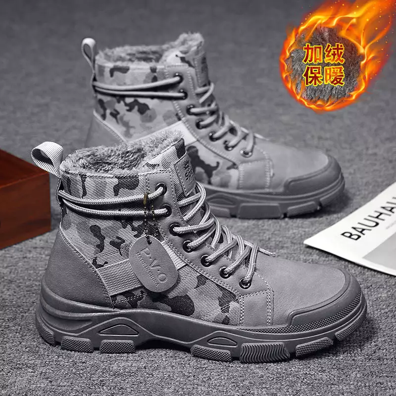 Men's work shoes spring breathable short boots