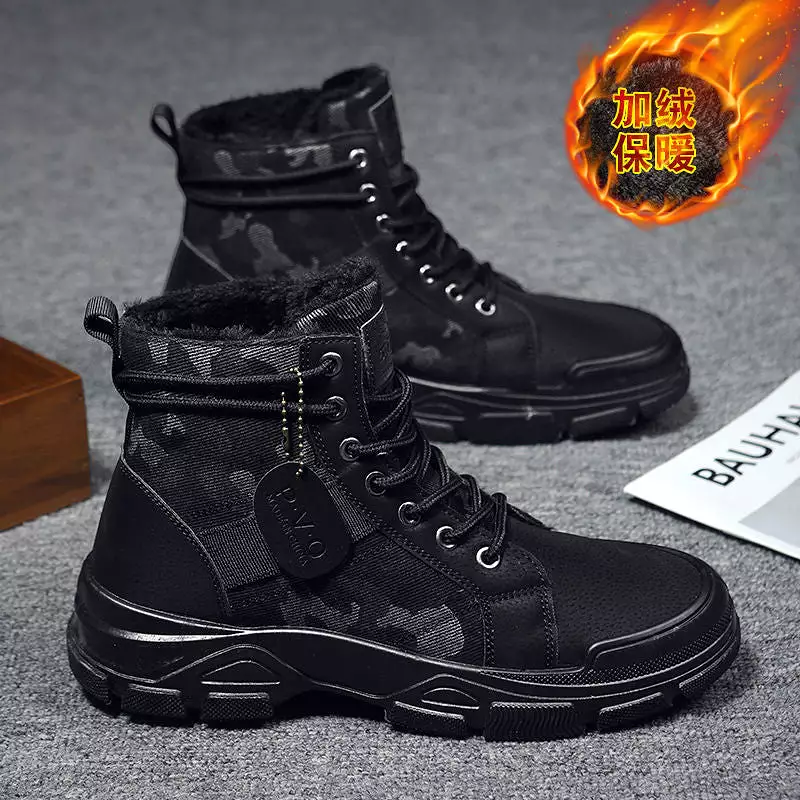 Men's work shoes spring breathable short boots