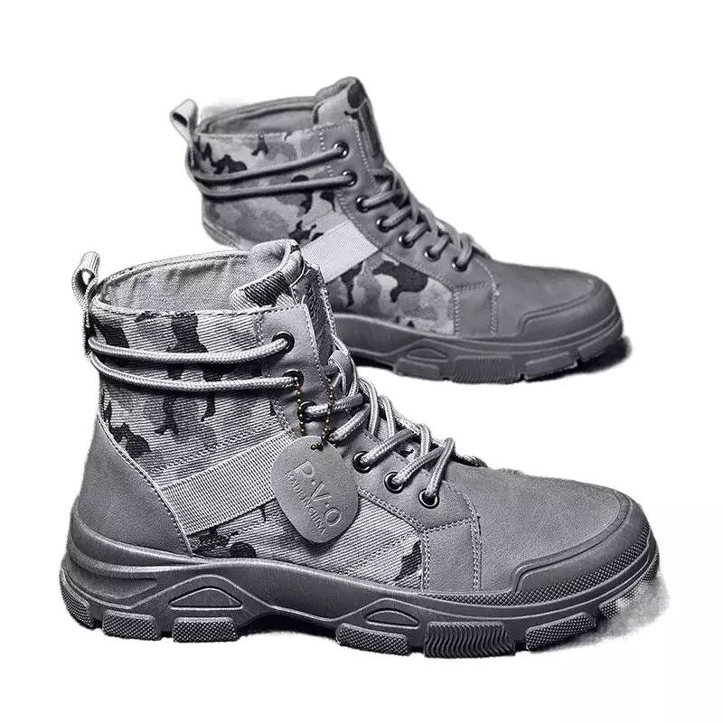 Men's work shoes spring breathable short boots