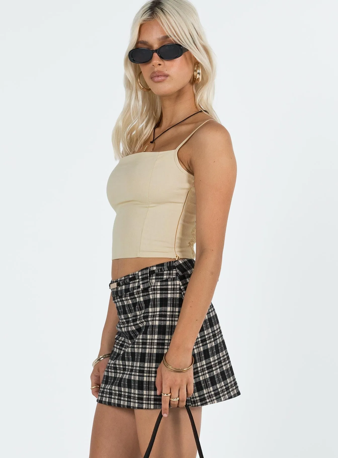 October Mini Skirt Black / Grey