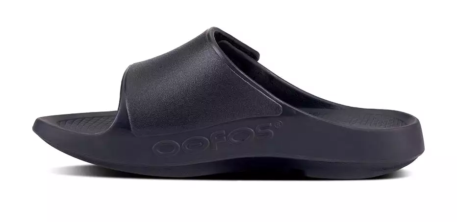 Oofos Ooahh Sport Flex Recovery Slide Sandal - Matte Black