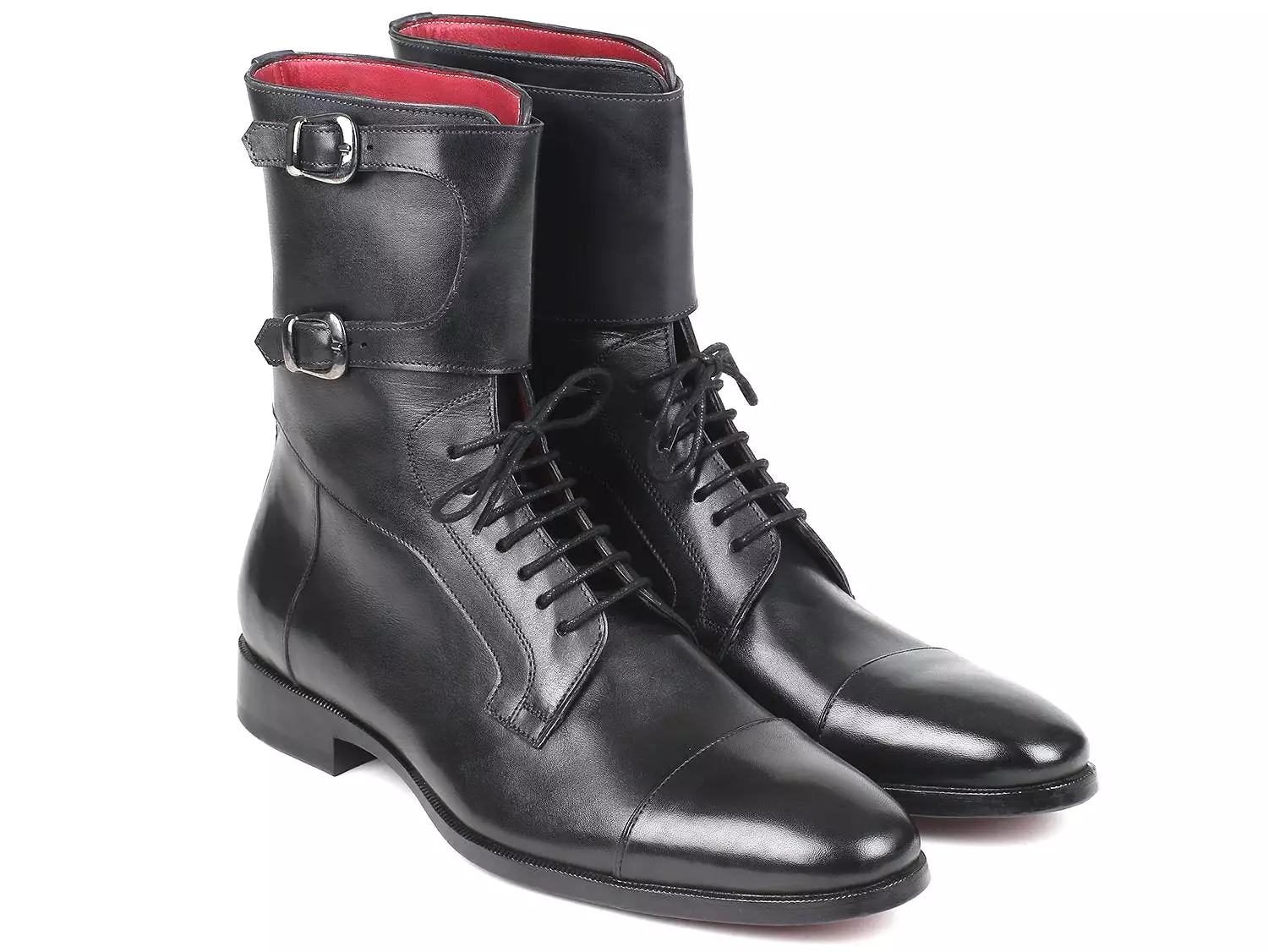 Paul Parkman Men's High Boots Black Calfskin (ID#F555-BLK)