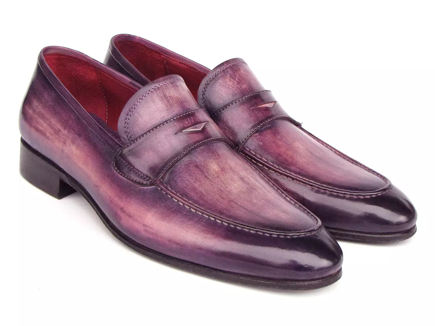 Paul Parkman Men's Purple Patina Penny Loafers - 17PRP33