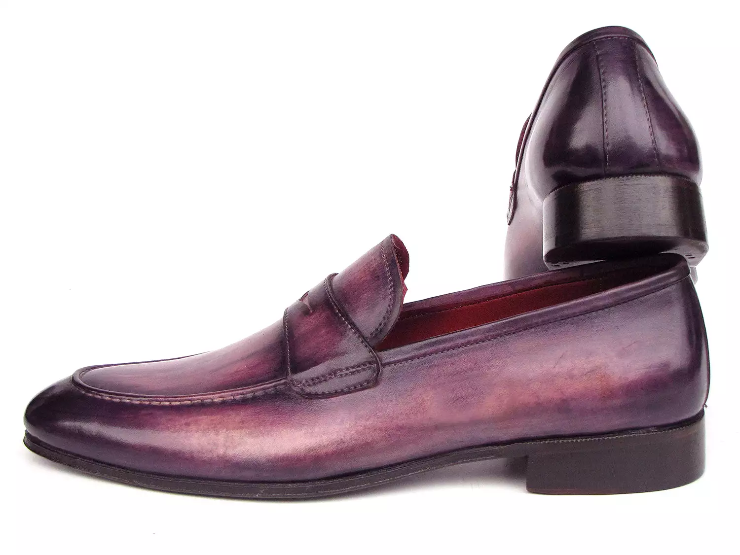 Paul Parkman Men's Purple Patina Penny Loafers - 17PRP33