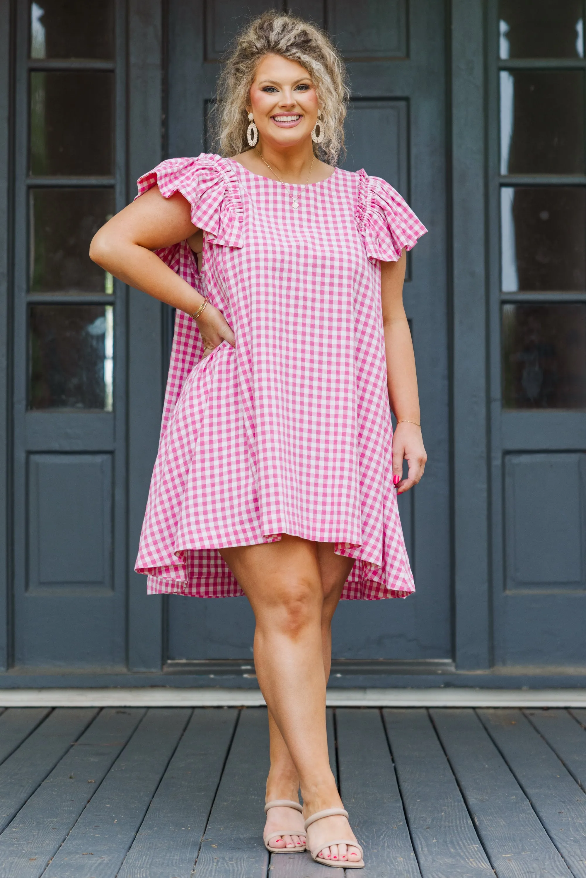 Picnic Perfection Dress, Pink